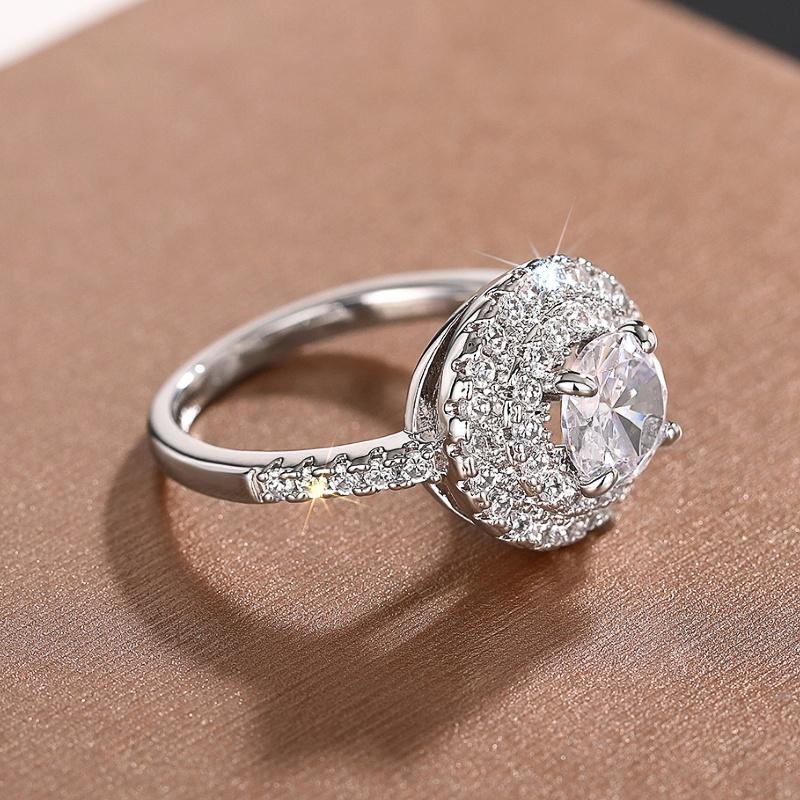 

CAOSHI Delicate Silver Color Thin Finger Rings for Women Brilliant Round Cut Cubic Zirconia Wedding Jewelry Fashion Accessories 6