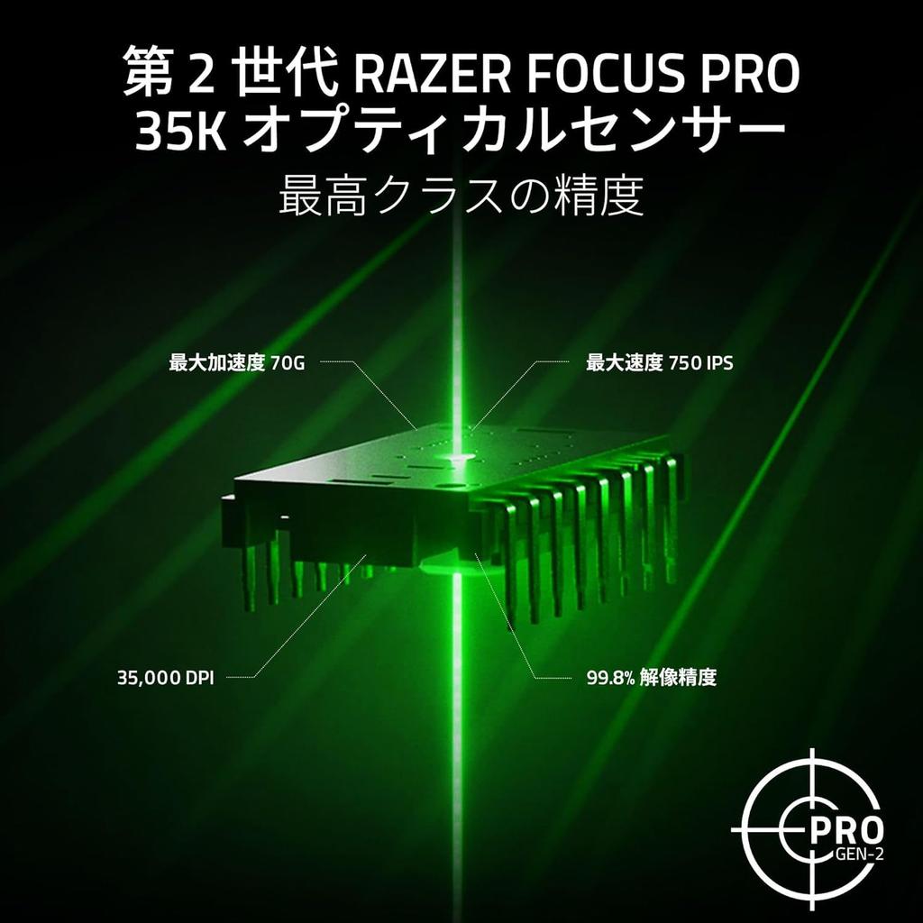 Razer Viper V3 Pro SE Gaming Mouse 1000Hz Dongle 2nd Generation Focus Pro 35K 35000 Up to 95 Hours Battery Optical 6 USB Cable Japanese Distributor -