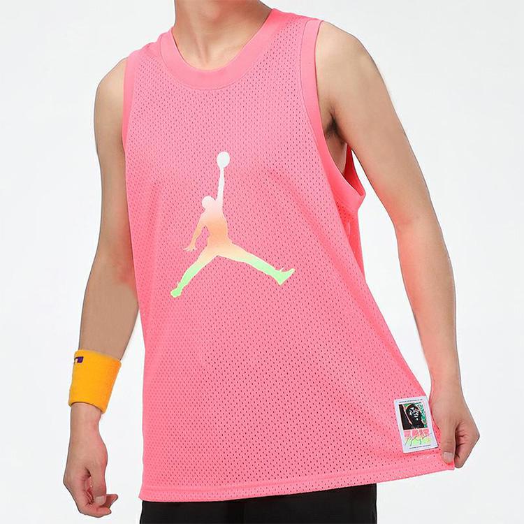 Air Jordan Bezrukávová sportovní tréninková běžecká vesta Pánské topy Růžová CZ4860-675
