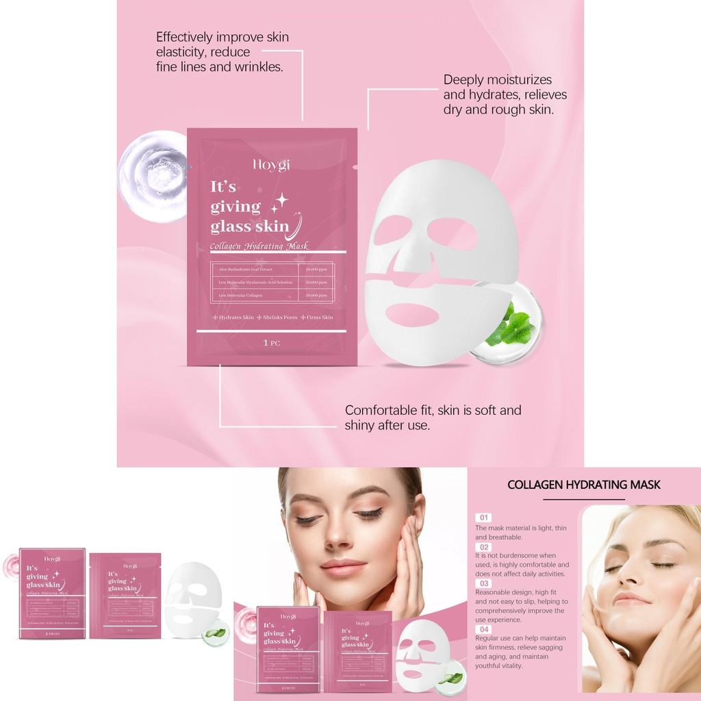Hoygi Deep Collagen Hydrating Face Mask Set Of Four For Nourished Radiant Skin