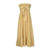 Women's Fashion Bohemian Floral Off-The-Shoulder Strapless Pleat Top Holloway Beach Holiday Dress