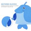 Kids Bath Mitts, 5 Pcs Cute Animal Washcloths Gloves, Bath Sponge Body Washcloth Mitt for Boys Girls Children Hand Bathing Shower