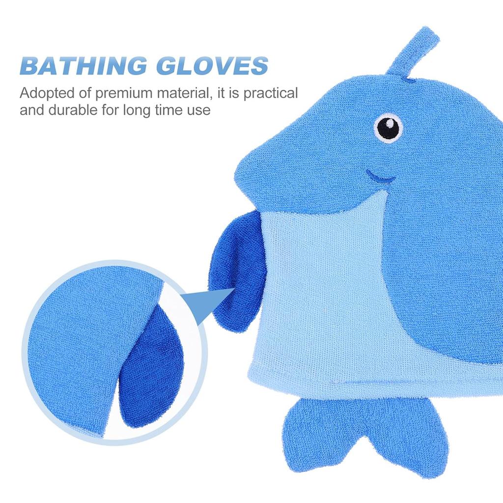 Kids Bath Mitts, 5 Pcs Cute Animal Washcloths Gloves, Bath Sponge Body Washcloth Mitt for Boys Girls Children Hand Bathing Shower