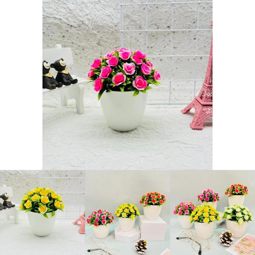 Plastic Indoor Decorative Sphere With Faux Fuchsia Flowers For Office Displays