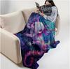 1PC Throw Cute Pink Axolotl Animals Arts Pattern Flannel Blanket Thin Throw Soft Warm Blankets Festival Gifts for Family Friends