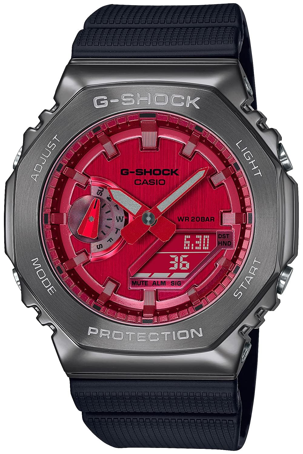 

Часы Casio с металлическим корпусом черные G-Shock GM-2100B-4AJF мужские
