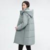 Cotton-padded Women's Medium and Long Hooded Versatile Fashion Middle-aged and Young People's Tops Thickened Warm Jackets Down Cotton-padded Clothes