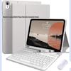 Compatible iPad 12th/11th Gen Bluetooth Keyboard Case, Magnetic Detachable, with Pen Slot and Leather Cover.