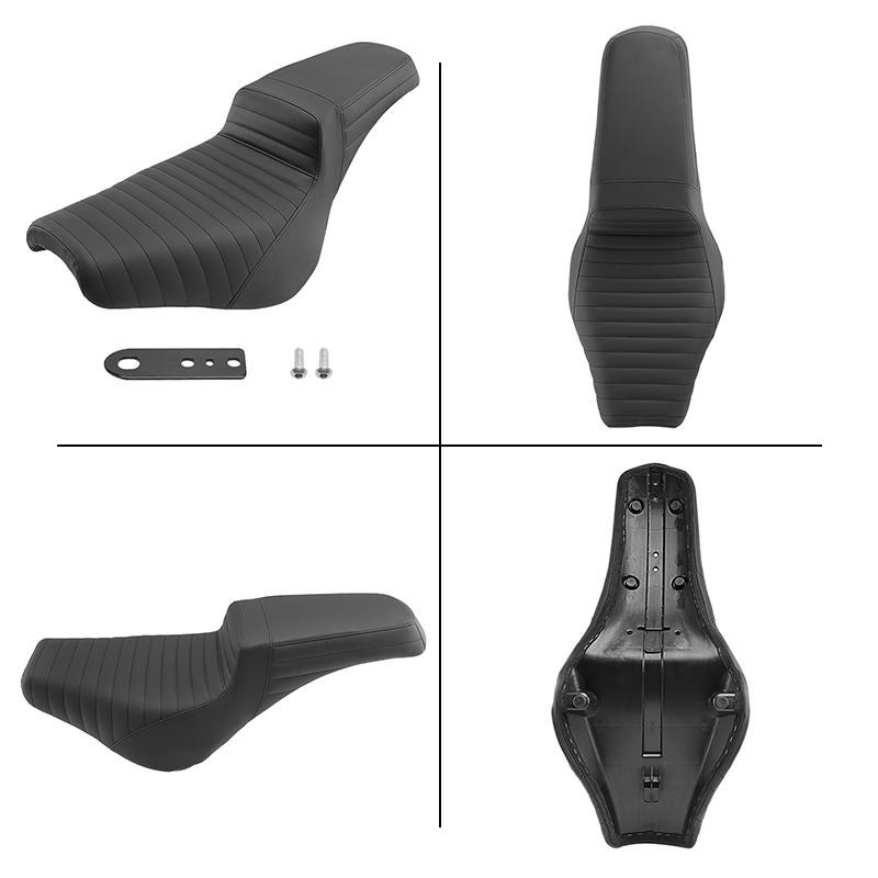 2-Up Front Rear Seat For Harley Softail Standard Deluxe Street Bob 2018-2025 Motorcycle Driver Passenger Cushions Seat