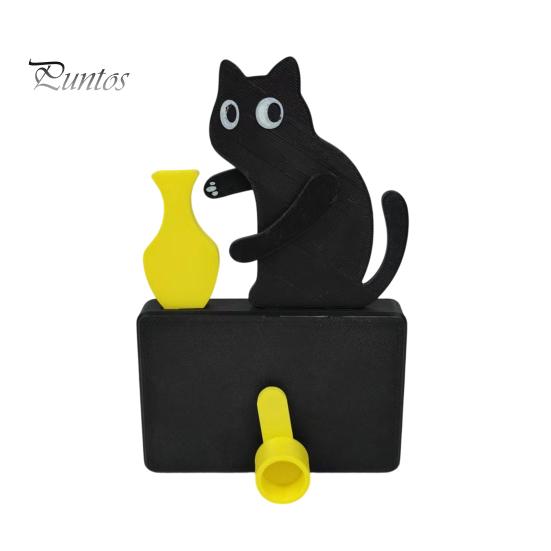 Animal Fridge Magnet Cat Pushing Vase Refrigerator Magnet, 3D Printed Whiskers Holder Pet Memorial Keepsake Decoration, Gift for Cats Lovers