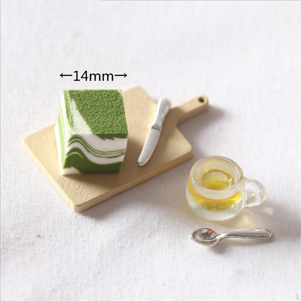 Dollhouse Miniature Cake Food Dessert Models, Pastry Accessories Ornaments DIY Pou House