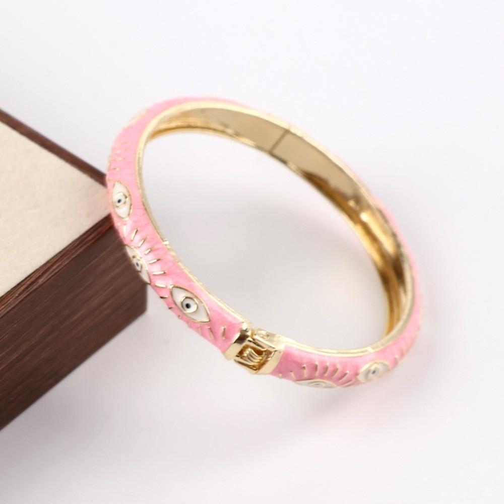 

Colorful Enamel Bangle Fashion Hand Bracelet Cool Demon Eyes Bangle Unisex Style 7