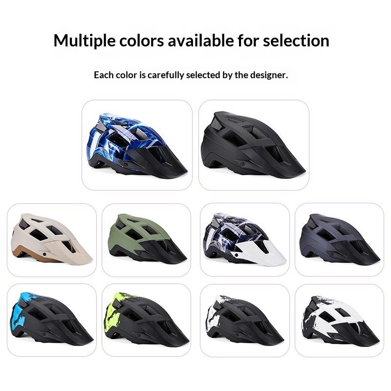 2026 New Cross-Border Unisex Adult Mountain Bike Road Cycling Helmet with Removable Lining Charging Lamp Outdoor Protective Gear