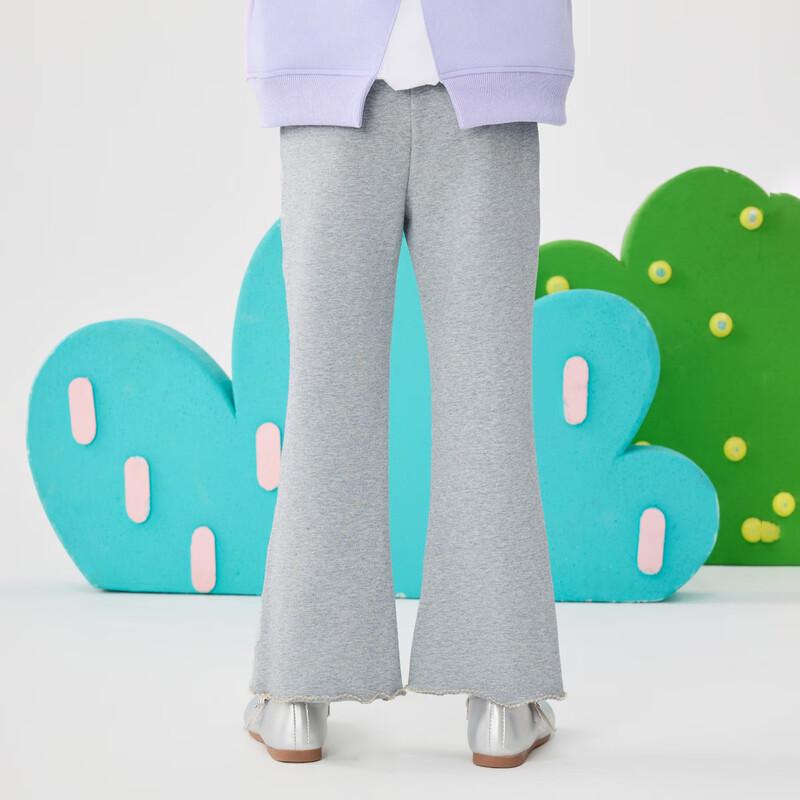 Girls' Flare Leg Trousers with Bow Embroidery