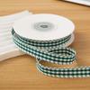 10 Yard Plaid Ribbon 1CM Reusable Roll of Satin Ribbon Easy Cut Gift Wrapping Bouquets Gingham Ribbons Flower Bouquet Wrapping