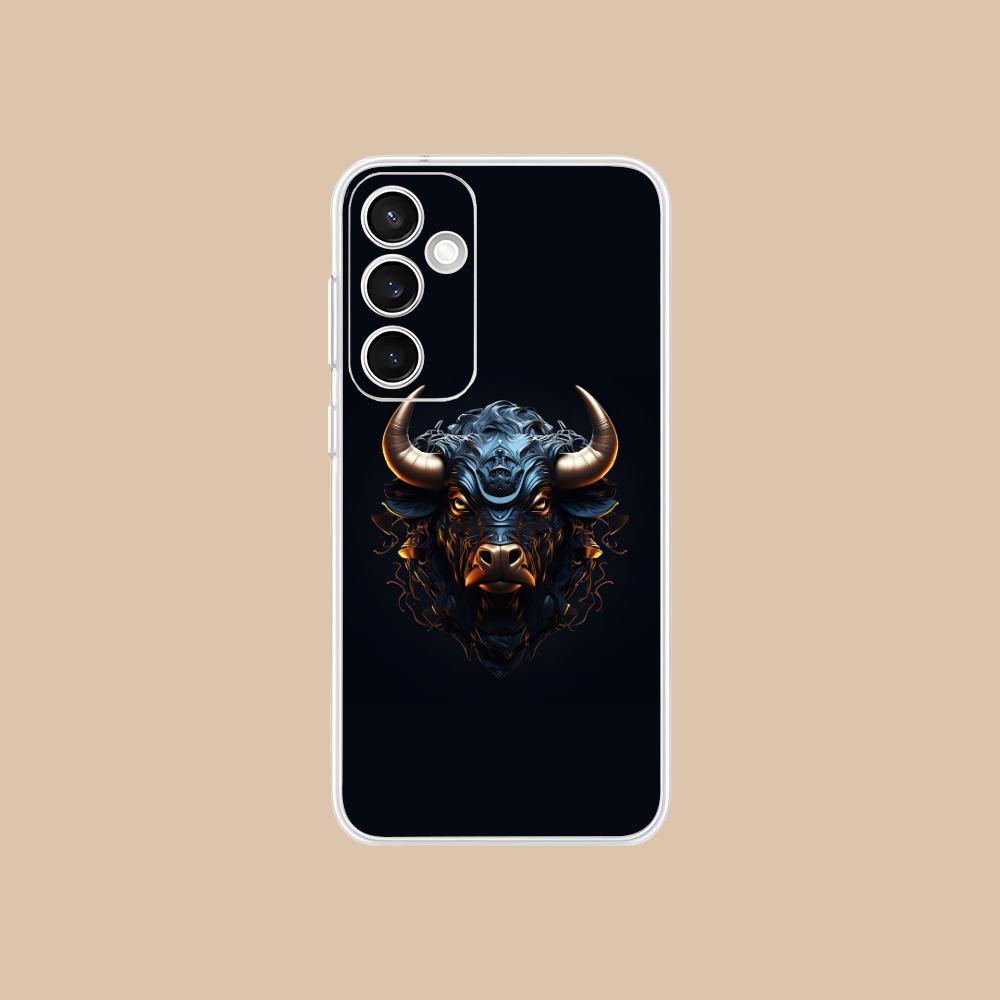 Bull Head Phone Case for Samsung Galaxy S25 S24 S23 S22 S21Plus FE Ultra Soft TPU Clear Shockproof Cover