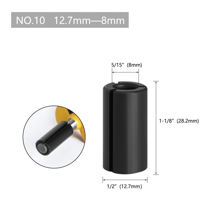 Engraving Machine Trimming Machine Adapter 6mm 6.35mm 8mm 10mm 12mm 12.7mm Milling Cutter Conversion Handle Router Bits