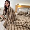 Imitation Rabbit Fur Plush Blanket Double Sided Thick Office Nap Blanket  Cover The Bed A Sofa Blanket, Creating An Atmosphere with Printed Blankets