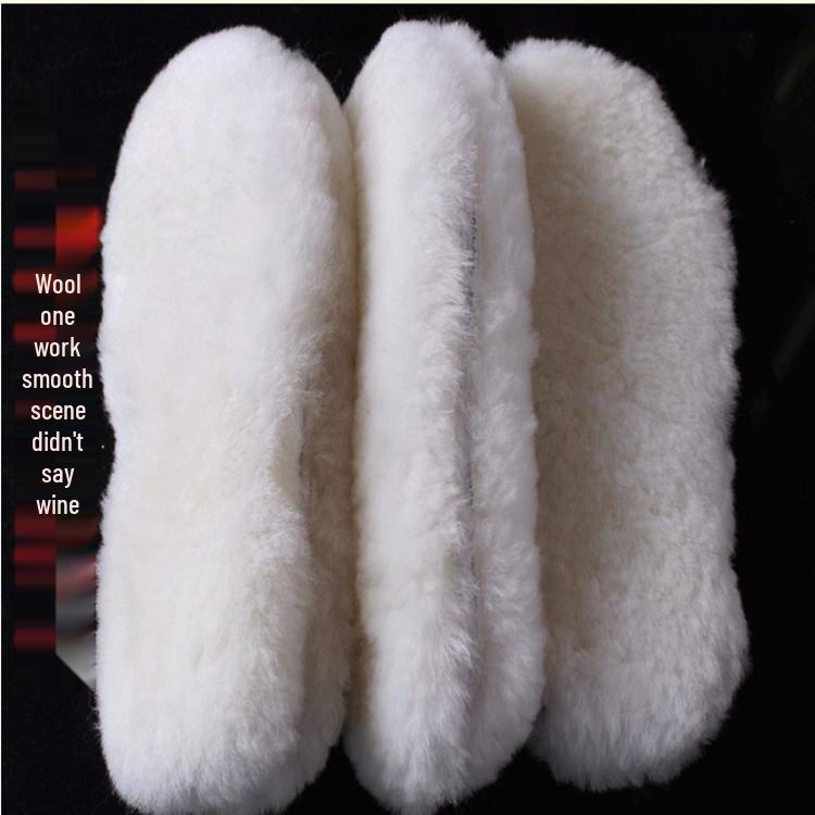 Sheepskin Fur Insole for Winter Snow Boots - Height Increasing, Warm Wool Insert