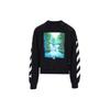 OFF WHITE Waterfall Print Crewneck Sweatshirt OMBA035E19E300151088