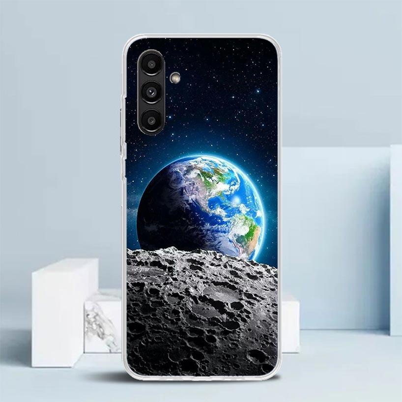 Earth Stars Space Phone Case For Samsung Galaxy A17 A37 A57 A16 A15 A14 A13 A56 A55 A54 A53 A36 A35 A34 A33 A26 A25 A24 A23 Gala