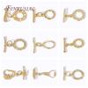 18K Gold Plated Oval Shape O Toggle Clasps,Fashion Bracelet/Necklace Connect Clasps For Jewelry Making DIY Accessories