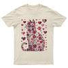 Floral Cat Feline Animals Graphic Mens TShirt Womens Tee Unisex Style Unisex T-Shirt
