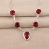 Natural Pink Rubellite Gemstone Silver Necklace 16-18" 925 Sterling Silver Handcrafted Jewelry RN-3-11