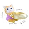 Lucky Cat Statue Jewelry Tray Cute Resin Cat Storage Tray Tabletop Organizer for Home Bookshelf Living Room Cabinet Bedroom