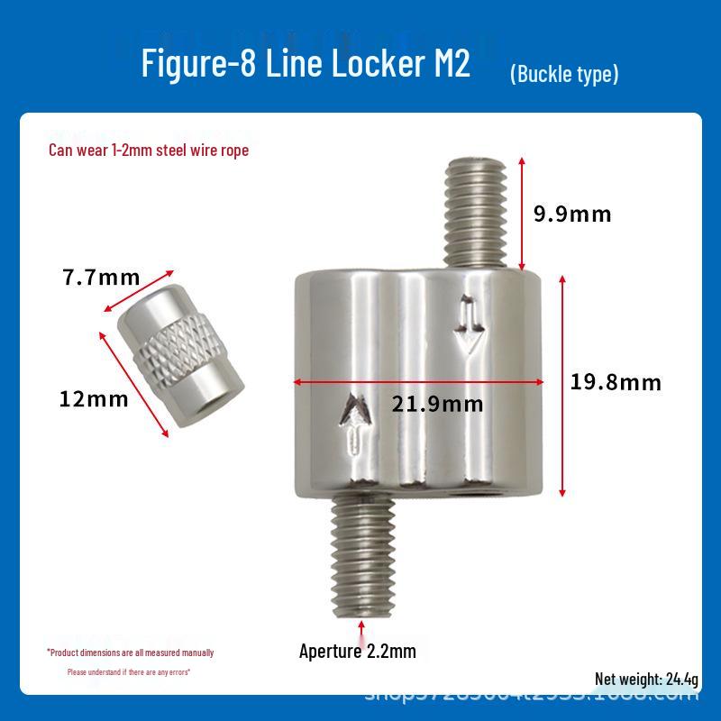 304 Stainless Steel Adjustable Double Hole Self-Locking Wire Rope Clamp