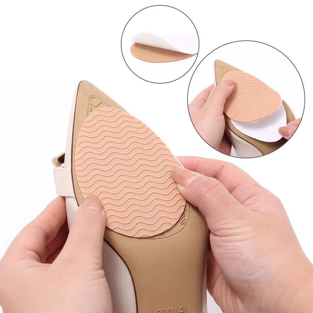 Non Slip Shoes Pads Self-Adhesive Shoe Grips Rubber Anti-Slip Insoles Stick Protector Silicone Resistant High Heels Sole Cover