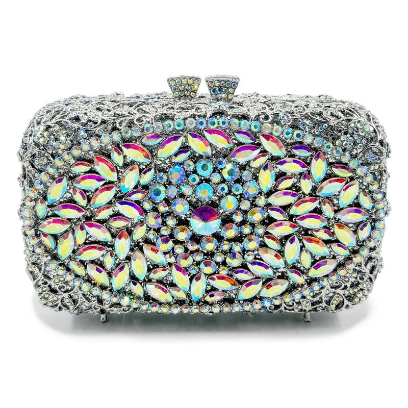 

2025 Season Trend New Rhinestone Pattern Crystal Ladies Dinner Tote Bag He is a 17.