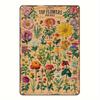 D Vintage Bee Wildflower Metal Wall Art Rustic Irregular Shape X Inch for Home Cafe Bar Decor