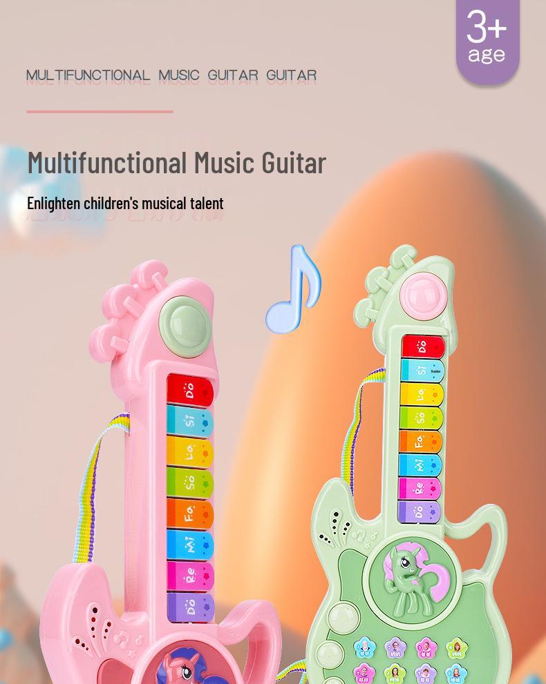 Children's Multifunctional Electronic Music Guitar & Keyboard Toy for Early Education