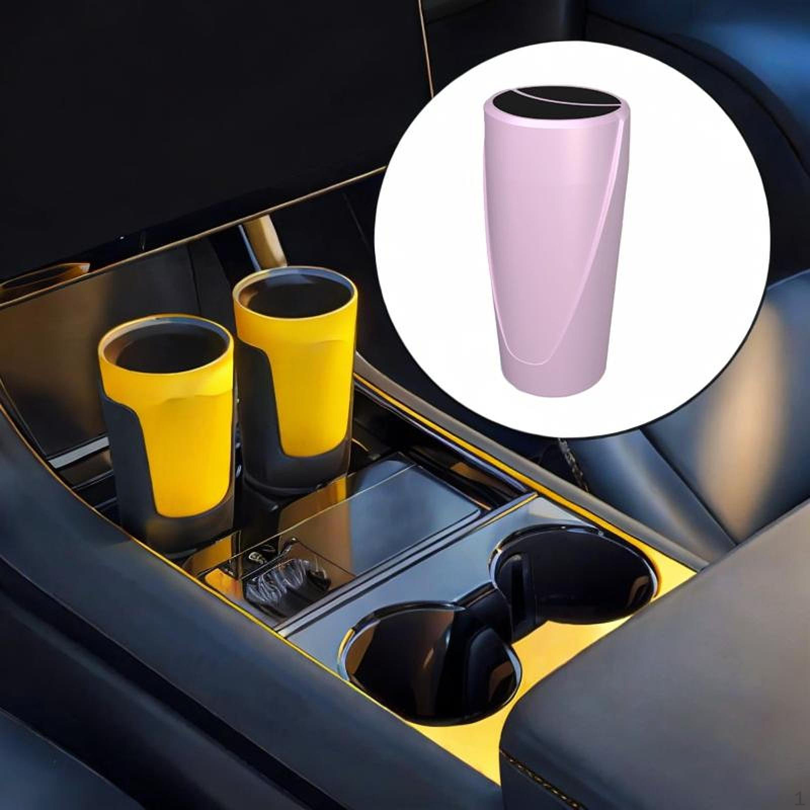 

Automotive Waste Bin with Smart Lid for Car Cup Holder розовый