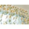Peomies Embroidered Curtain with Holes Beads Light Transmission Door Window Curtain for Living Room