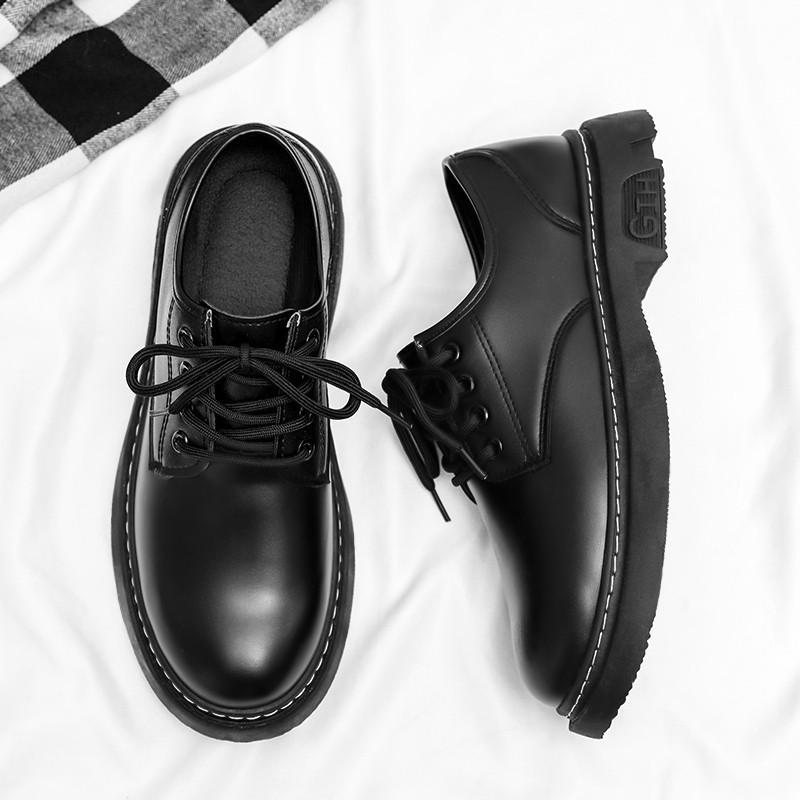 Business leather shoes summer new youth British style student platform suit shoes