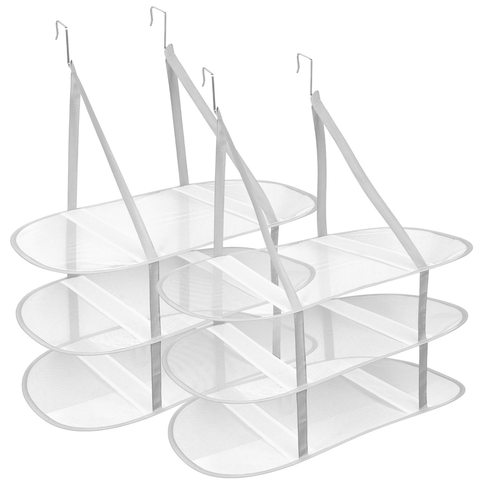 

2 Pcs Over The Door Drying Rack 3 Tier Mesh Clothes Sweater Socks Dry Hanger Large Laundry Drying Rack for Apartment Dorm