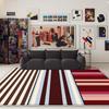 Moderner gestreifter Wohnzimmerteppich Geometrie Rutschfest Waschbar Schlafzimmer Bettvorleger Lounge Sofa Dekoration Flauschige Plüsch-Bodenmatte