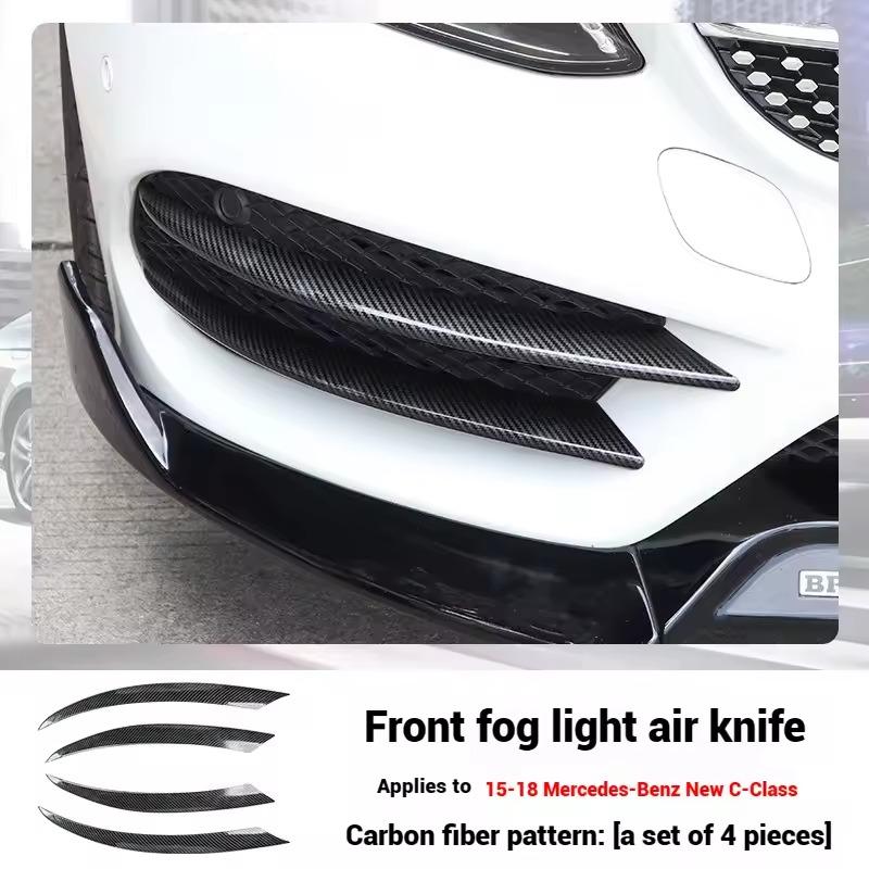 

Carbon Fiber Fog Lamp Cover Front Bumper Spoiler For Mercedes Benz C Class W205 C180 C200 C250 C260 C300 2015-2018 Accessories