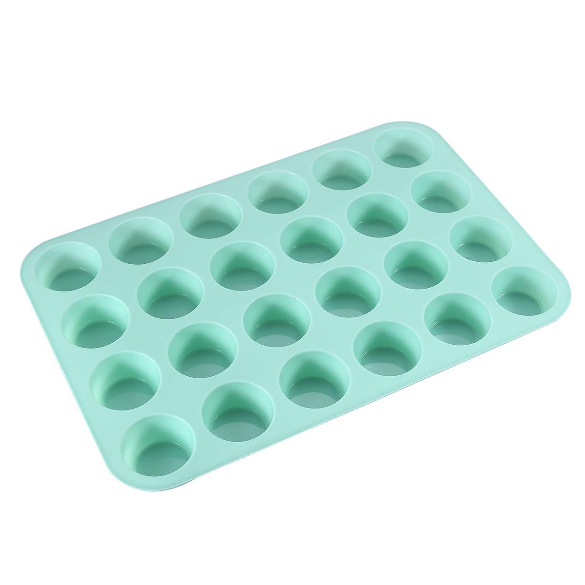 Nordic Green 24-Cavity Silicone Cake & Muffin Mold 24 Cavity Silicone Cake Mold