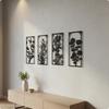 4 Pieces Metal Botanical Wall Artistic To Hang House Decoration for Living Room