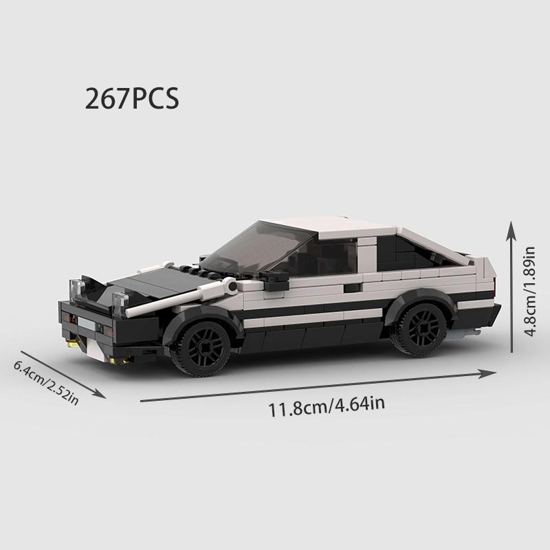 

Міський Автомобіль Speed Racer MOC Ae86 GT-Apex Модель Транспортного Засобу Будівельні Блоки Цегла Гонки Initial D Суперкар Гараж Різдвяний Подарунок Іграшки