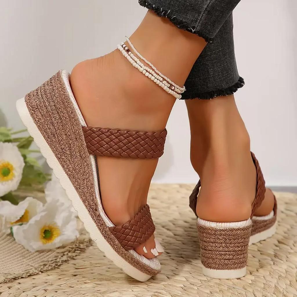 Fashion New Slides Women Comfortable Lightweight Wedge Sandals Summer Fashion Platform Casual Ladies Slippers Shoes