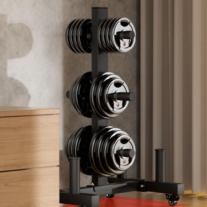 WEZHO Mobile Barbell Plate Storage Rack