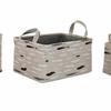 Paniers - Lot de 3 - Marron, Gris, Orange - 40 x 30 x 20 cm - Design moderne