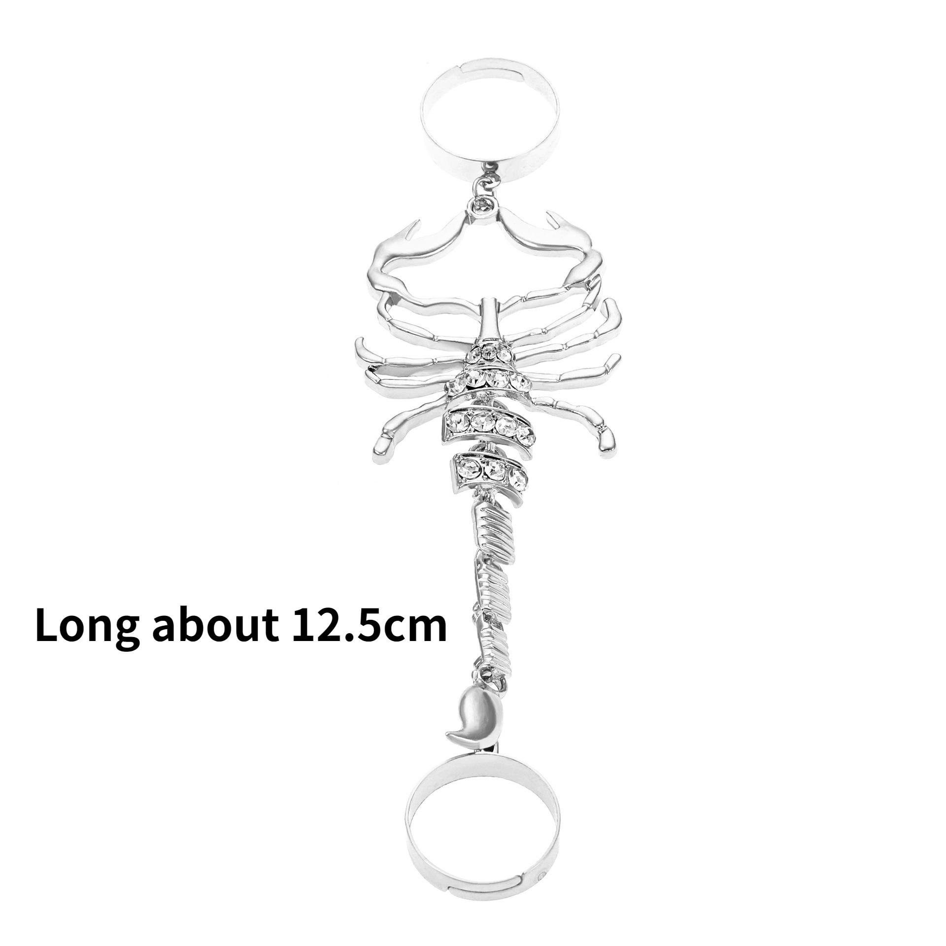 

Роскошное кольцо Скорпиона в стиле панк для женщин, преувеличенное кольцо Скорпида, цельный двойной комплект колец, ретро хрустальные подвески, кольцо, открытые кольца, ювелирные изделия resizable