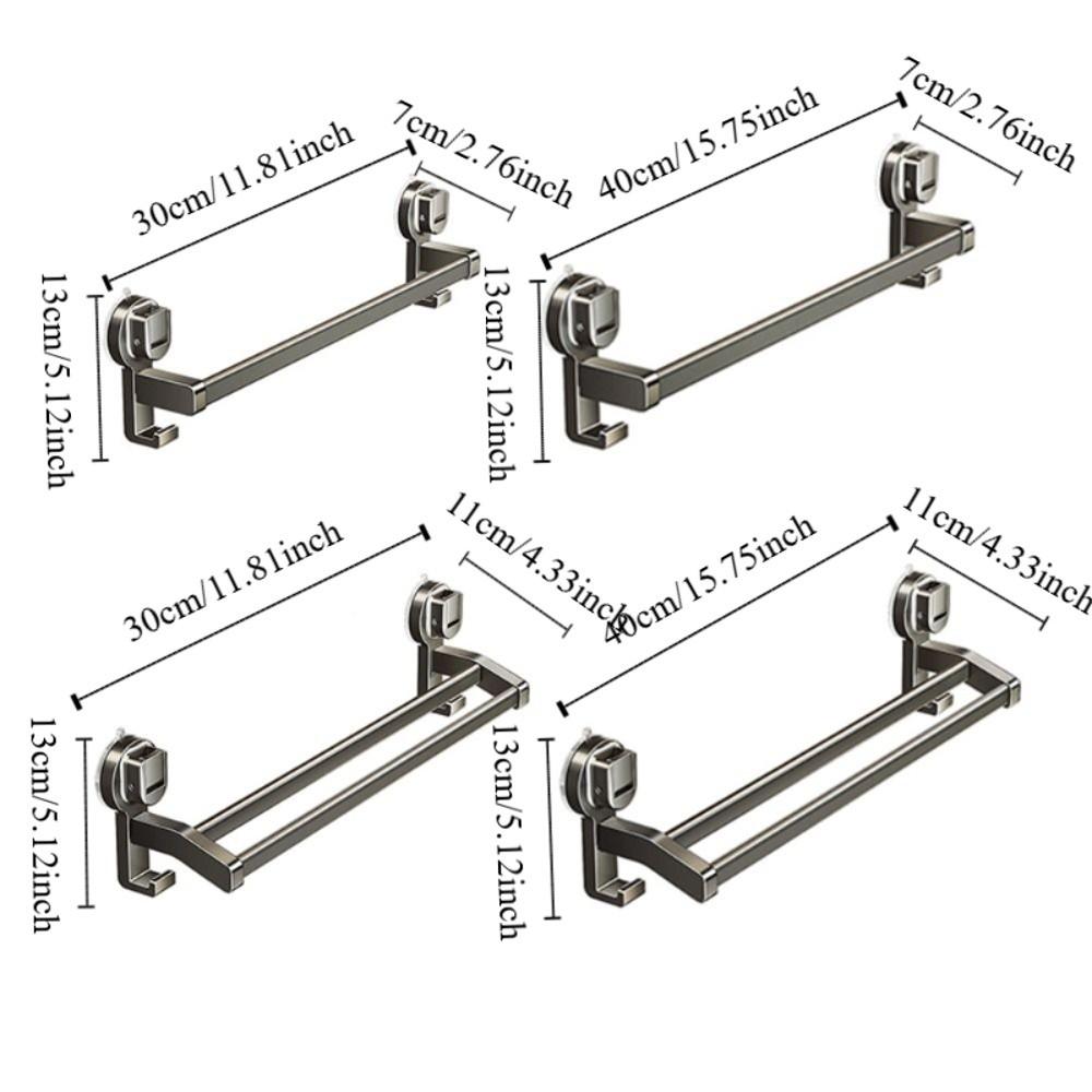 with Hook Suction Cup Towel Pole Punching Free Towel Storage Hanger Bathroom Towel Rack  Hotel