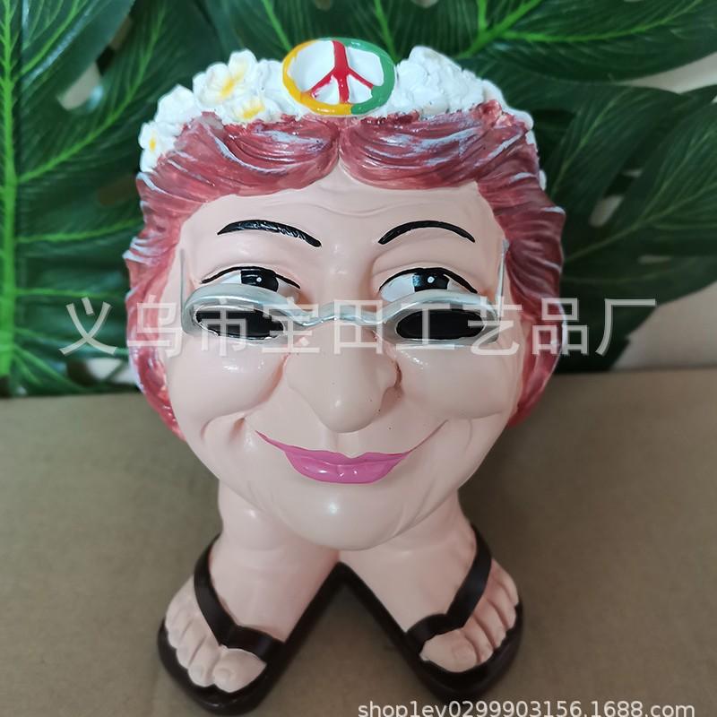 

Кружка Лицо Магла Цветочный горшок Садовое украшение, Скульптура цветочного горшка Растение Собачка Джим, Смола Украшение для цветочного горшка