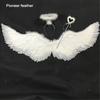 Angel Wings Feather Wings with Elastic Straps Adjustable Halloween Costume Wings for Women Girls Cosplay Fairy Wings